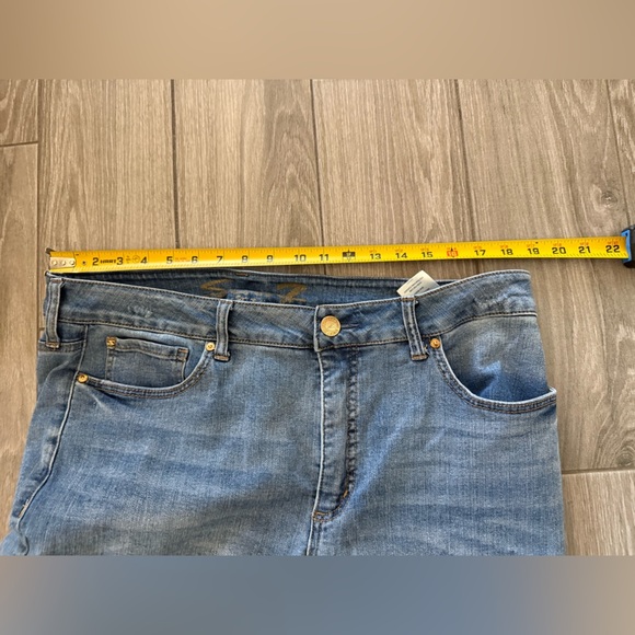 Seven 7|Women's Blue skinny Jeans in size 16•••Plus size closet staple,raw hem- - Picture 11 of 13